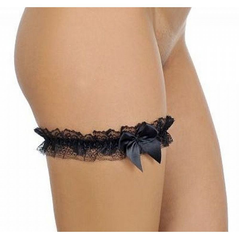 Persex de Renda e Laço Sabor Com Sensualidade Preto