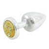 Plug Anal Less Cromado Médio Cravejado Hard Dourado