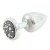Plug Anal Less Cromado Médio Cravejado Hard Onix