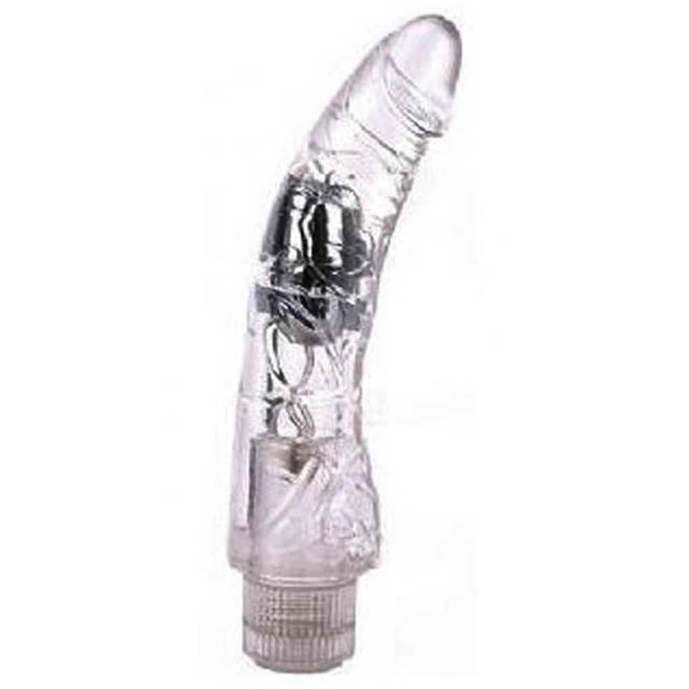 Pênis Transparente Com Vibrador Interno – 20x4cm – Loja Mistisexy