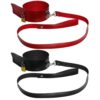 Coleira Carrara Com Cadeado Dominatrix preta vermelha