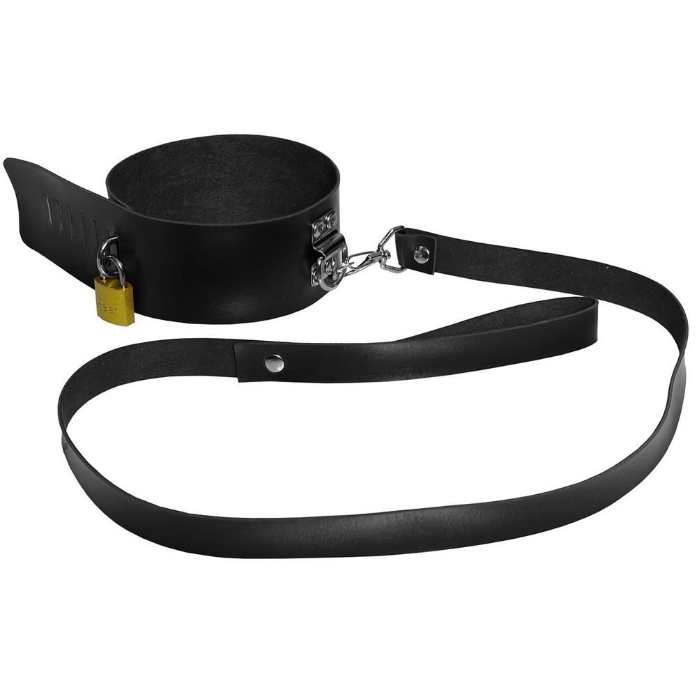 Coleira Carrara Com Cadeado Dominatrix preta