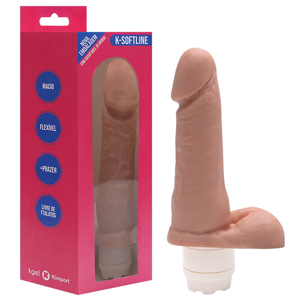 Pênis Vibrador 17,5x3,8 cm Kgel (1)