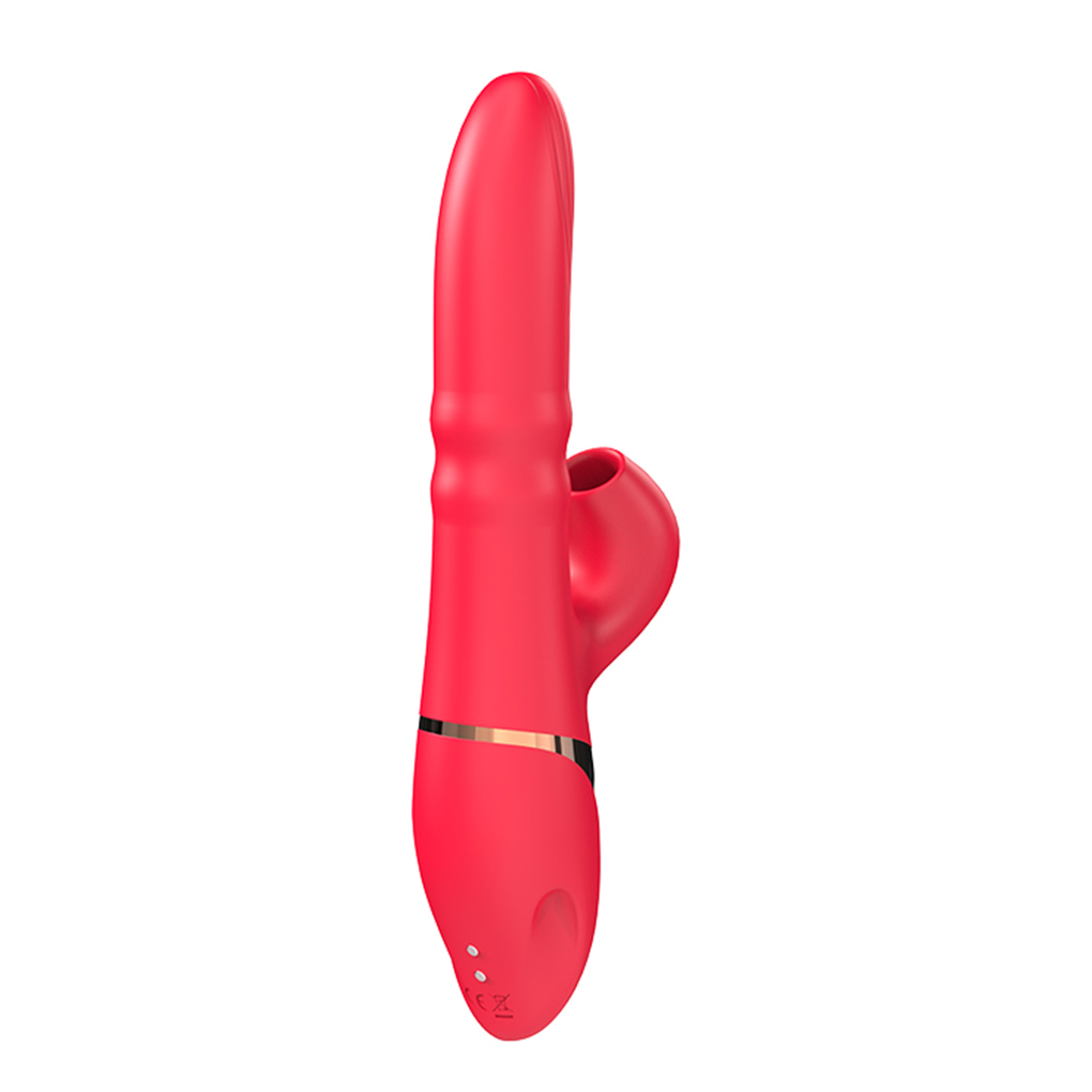 Vibrador com Esferas Sobe e Desce e Sugador de Clitóris 1