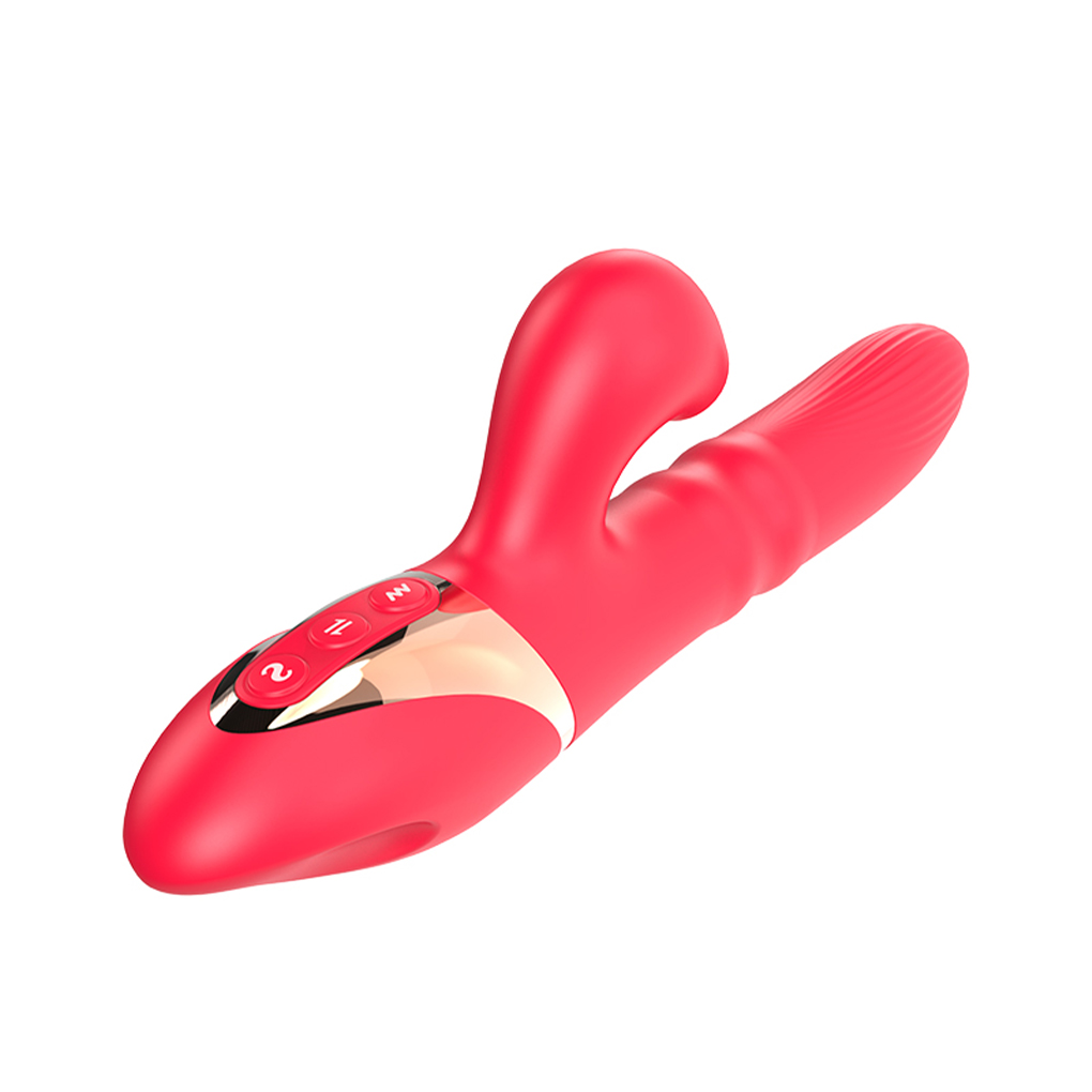 Vibrador com Esferas Sobe e Desce e Sugador de Clitóris 3