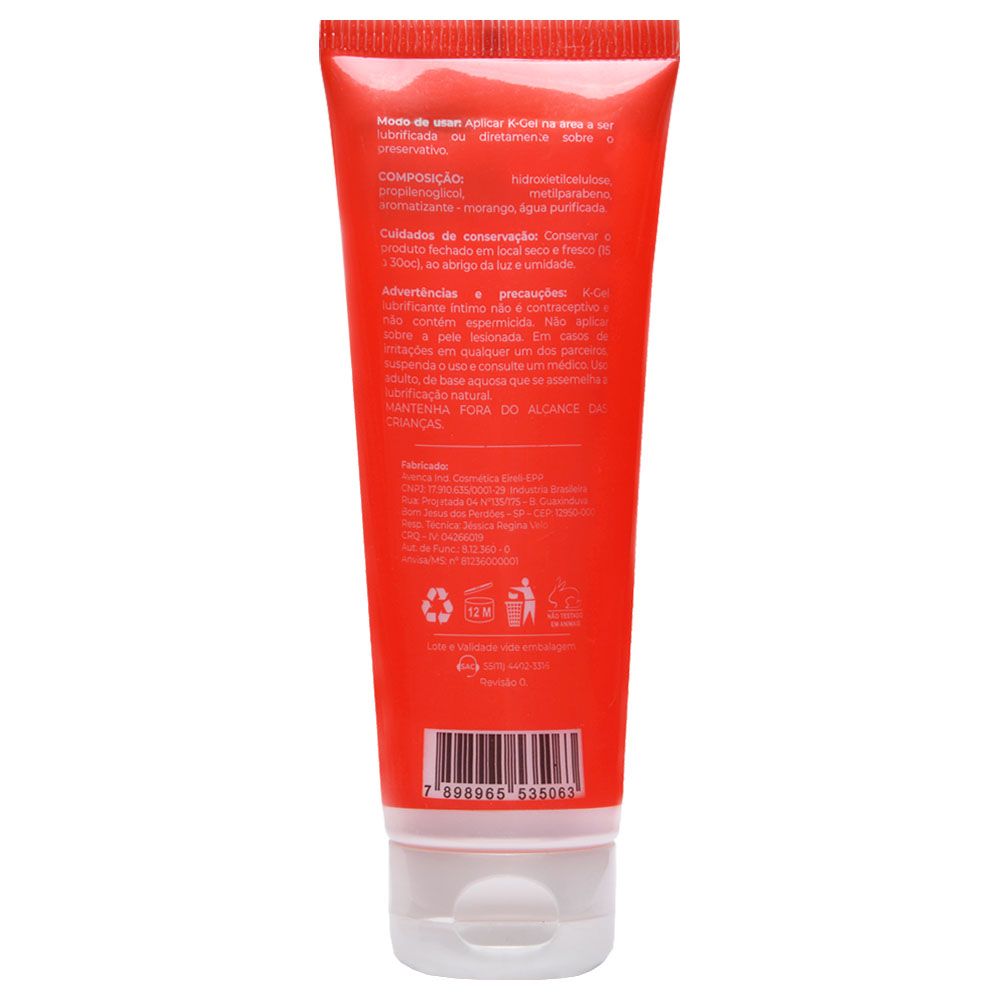 Lubrificante Íntimo Morango 80G Kgel 2