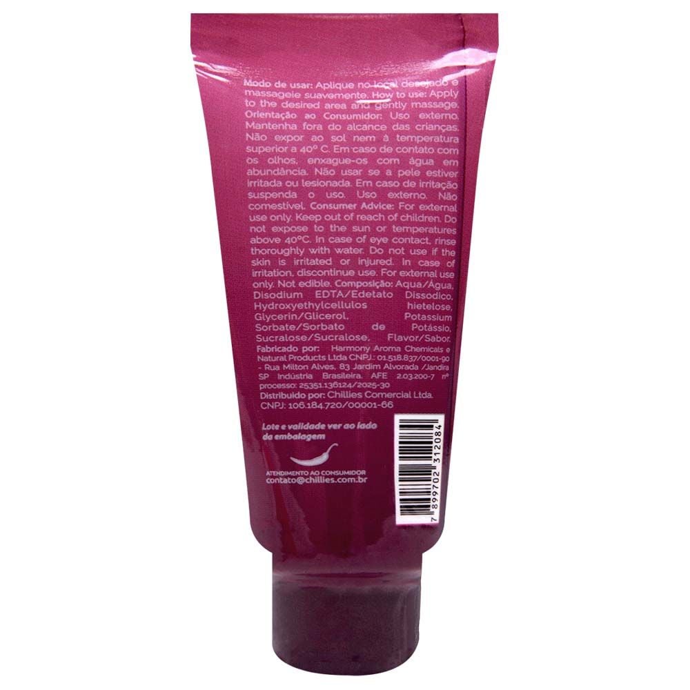 Fácil Lub Aromático Gel Corporal 60G Chillies Amora Verso
