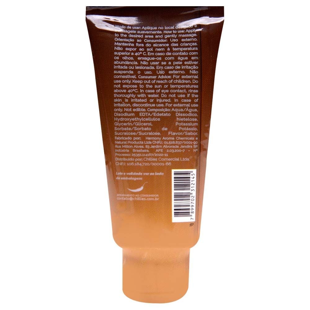 Fácil Lub Aromático Gel Corporal 60G Chillies Chocolate Verso