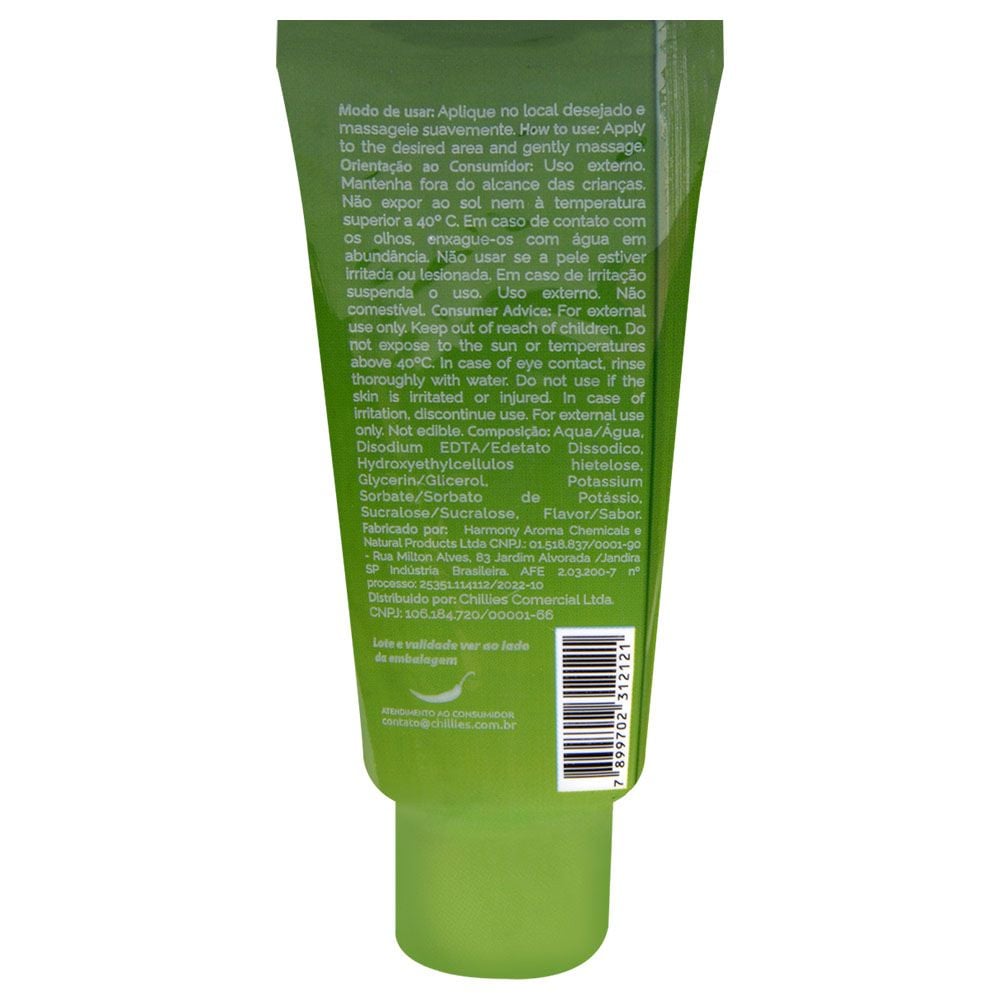 Fácil Lub Aromático Gel Corporal 60G Chillies Menta Verso