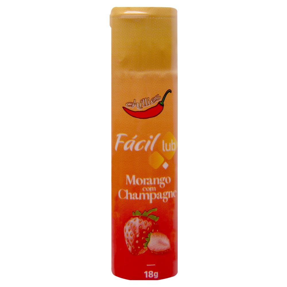 Fácil Lub Gel Aromático - 18G - Chillies Morango Com Champagne