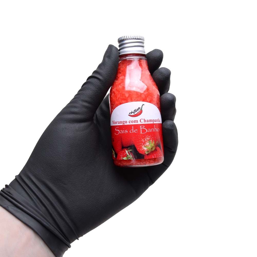 Sais De Banho Aromático Sensual - 80G - Chillies Morango Com Champagne Mão