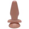 Plug Anal Maciço Com Ventosa - 13,5cm - Kgel - Cor Bege (4)