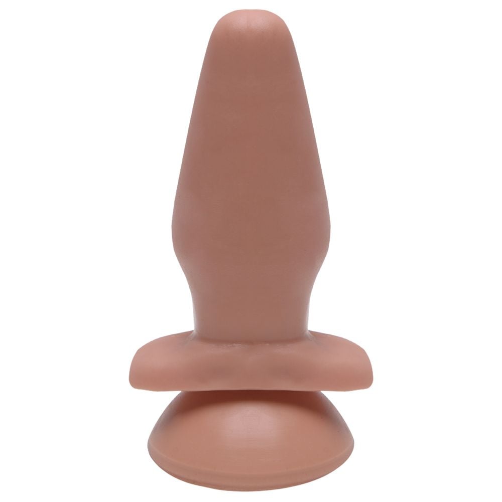 Plug Anal Maciço Com Ventosa - 13,5cm - Kgel - Cor Bege (4)