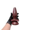 Plug Anal Maciço Com Ventosa - 13,5cm - Kgel - Cor Chocolate (2)