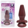Plug Anal Maciço Com Ventosa - 13,5cm - Kgel - Cor Chocolate (3)