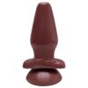 Plug Anal Maciço Com Ventosa - 13,5cm - Kgel - Cor Chocolate (4)