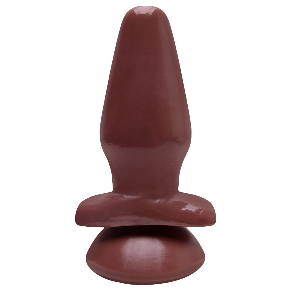 Plug Anal Maciço Com Ventosa - 13,5cm - Kgel - Cor Chocolate (4)