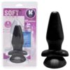 Plug Anal Maciço Com Ventosa - 13,5cm - Kgel - Cor Preto (3)
