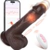 Dildo Penis Rotativo com Vibro e Aquecedor MARROM (1)