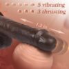 Dildo Penis Rotativo com Vibro e Aquecedor MARROM (3)