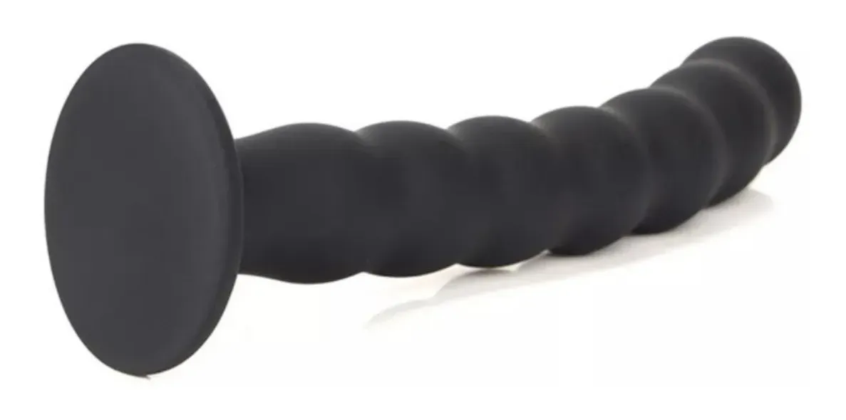 Plug Anal 7 Contas com Ventosa 17 x 2,5 cm PRETO (5)