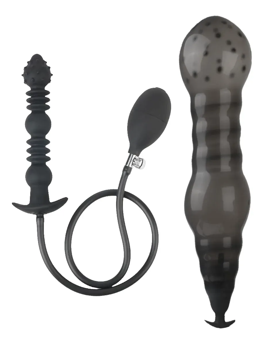 Plug Anal Inflável Dilatador Gigante Gomo PRETO (2)