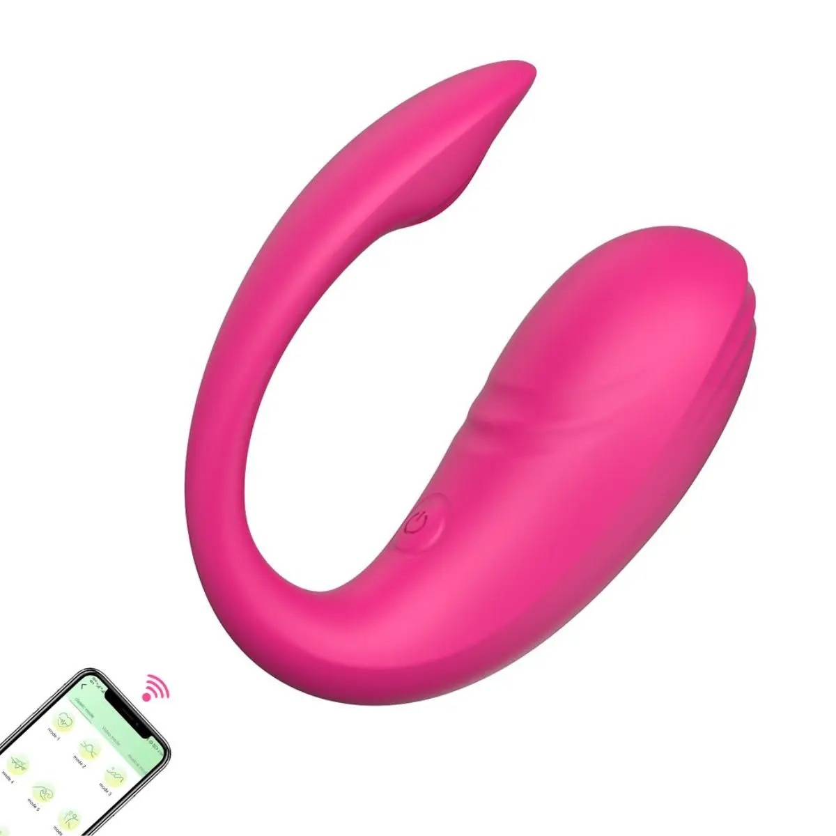 Vibrador Casal Controle Aplicativo Pink 10 Modos de Vibração Recarregável (2)