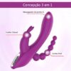 Vibrador Coelho 3 em 1 Recarregavel ROSA (1)