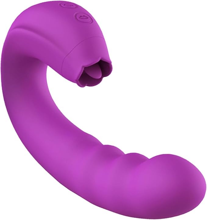Vibrador Giratório Recarregavel 2 em 1 com Estimulador Lingua de Clitoris (2)