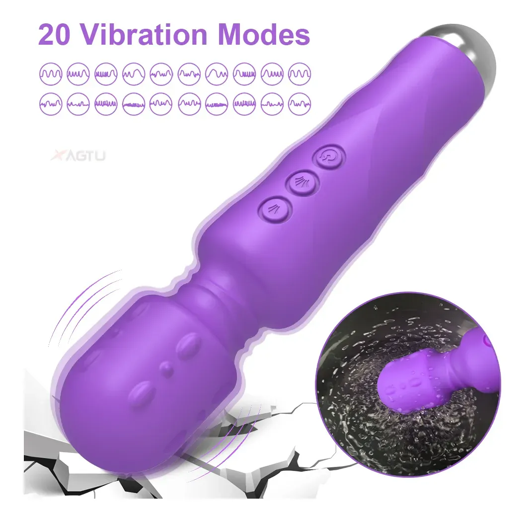 Vibrador Masturbador Varinha Mágica 20 Modos de Vibração (3)