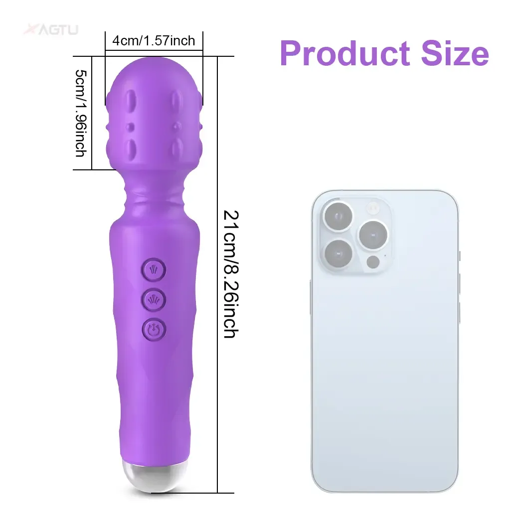 Vibrador Masturbador Varinha Mágica 20 Modos de Vibração (4)