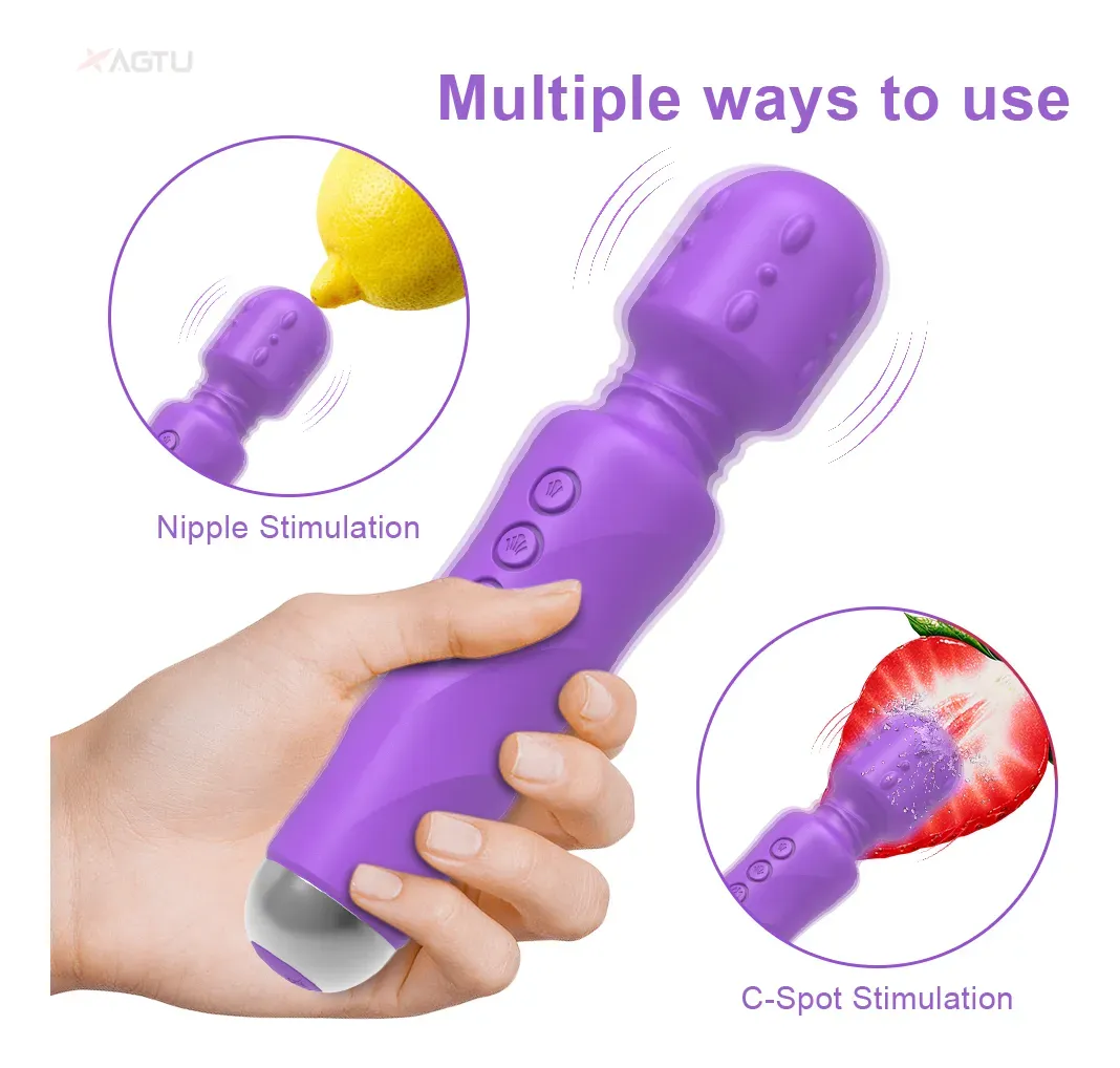 Vibrador Masturbador Varinha Mágica 20 Modos de Vibração (7)