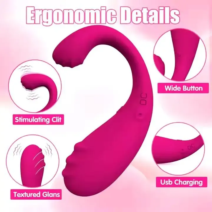 Vibrador Ponta Dupla Texturizada Recarregavel com Aplicativo (4)