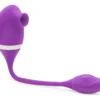 Vibrador Recarregavel com Sugador de Clitoris ROXO (1)