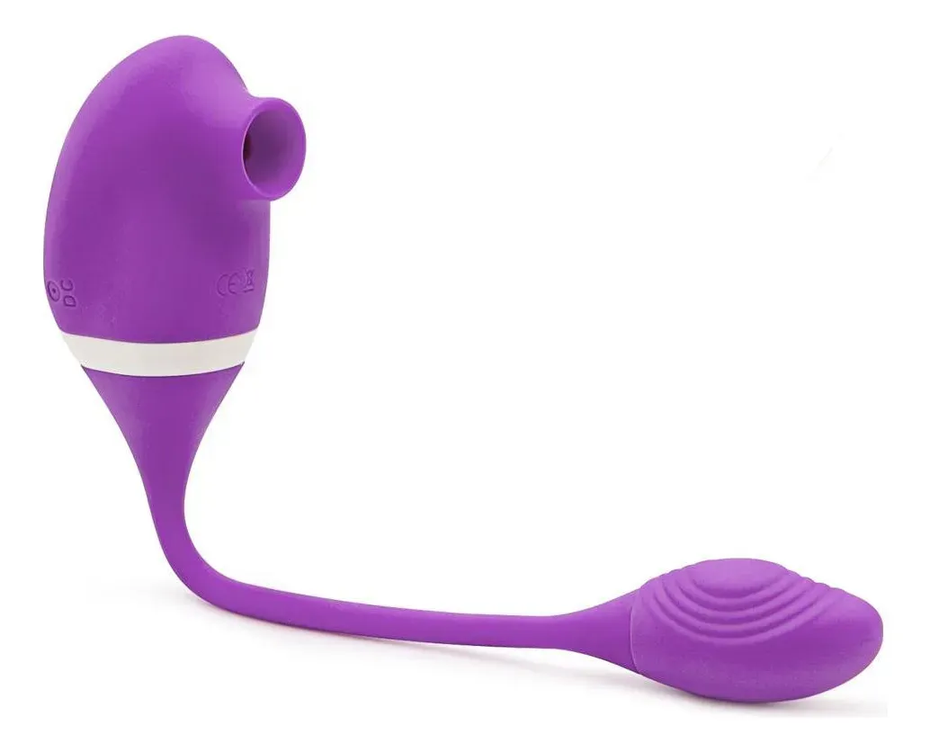 Vibrador Recarregavel com Sugador de Clitoris ROXO (1)