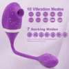 Vibrador Recarregavel com Sugador de Clitoris ROXO (2)
