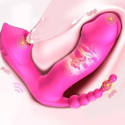 Vibrador Sugador 3 em 1 com Aquecedor ROSA