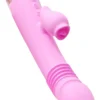 Vibrador Vai E Vem Com Massageador De Clitoris Lingua e Aquecedor (1)