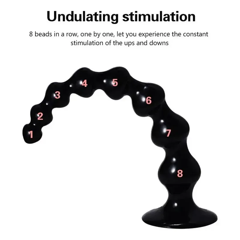 Plug Anal 36 x 5 cm Escalonado De Borracha De 8 Bola (4)