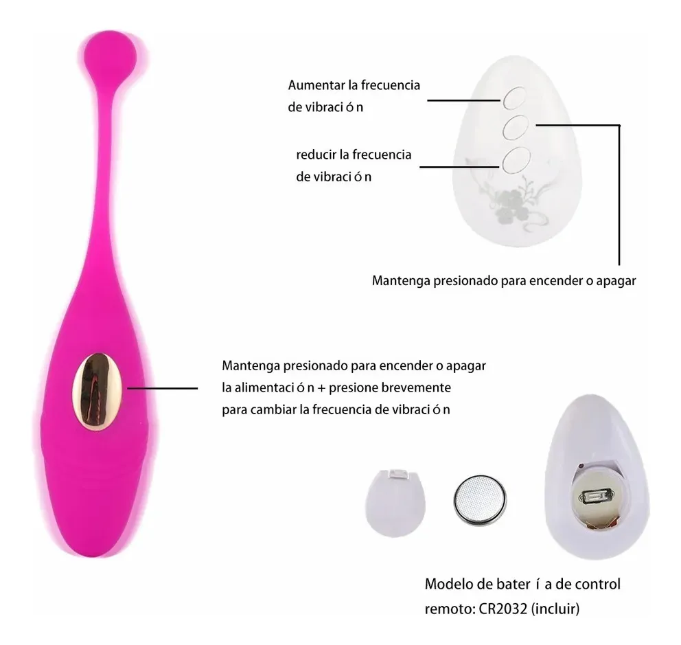 Vibrador Controle Remoto Ovo Para Mulheres Sem Fio Ponto G (4)