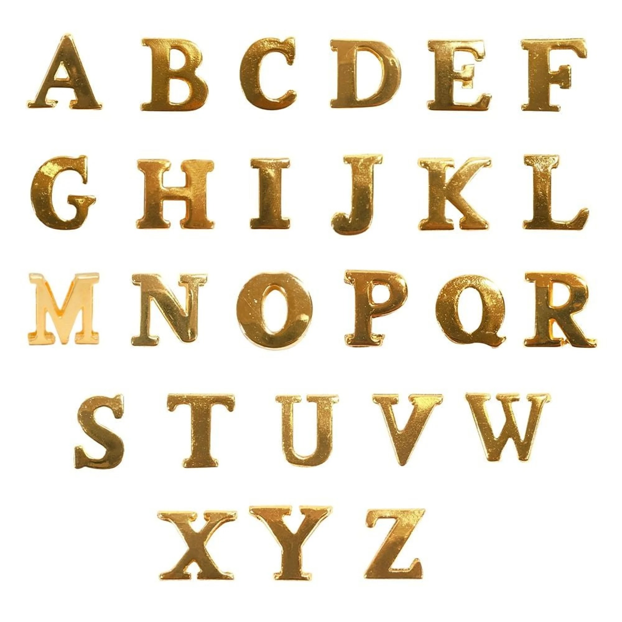 Letras Douradas com Strass para Personalização de Calcinha ABC
