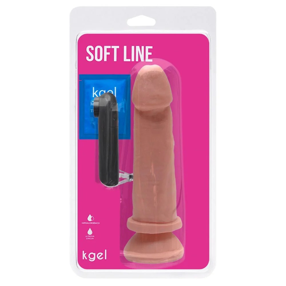 Pênis Vibrador Controle Externo 19 X 5Cm Kgel