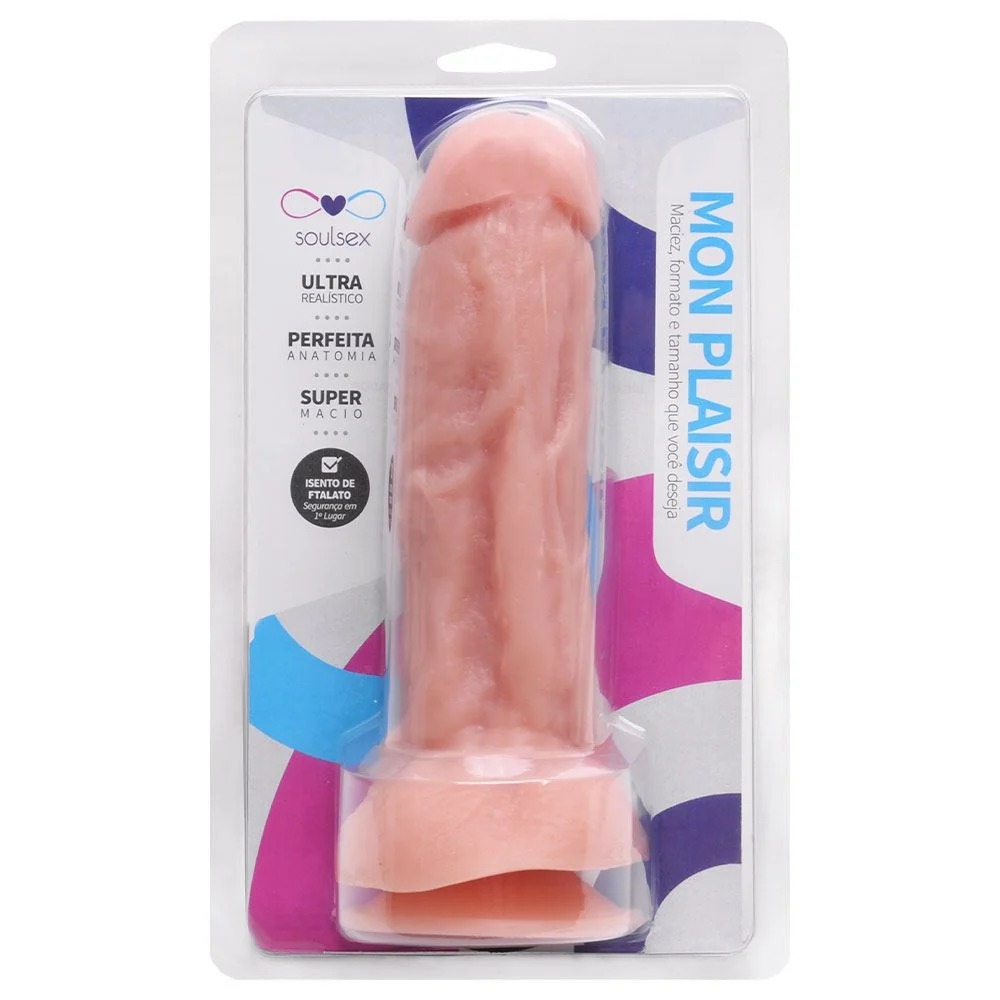 Prótese Maciça Realística Com Ventosa 18 X 4,5Cm (5)